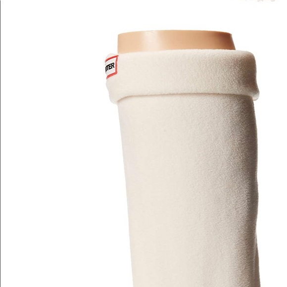 New! Hunter fleece Boot Sock for the original tall boot in cream Medium - Picture 3 of 3